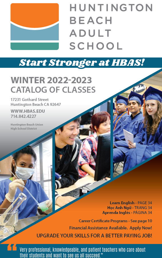 HBAS Catalog Catalog Huntington Beach Adult School