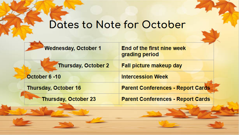 October Dates of Note