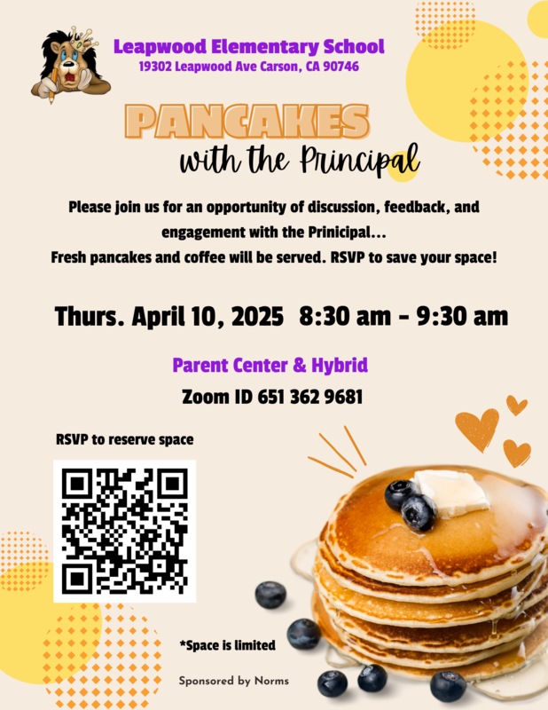 pancakes with the principal flyer