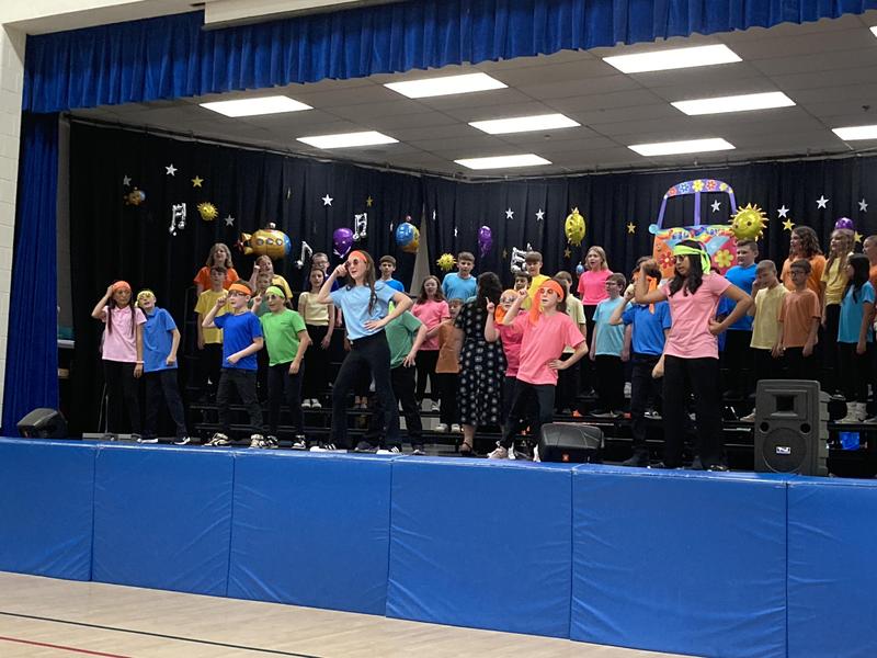 students performing in a spring concert