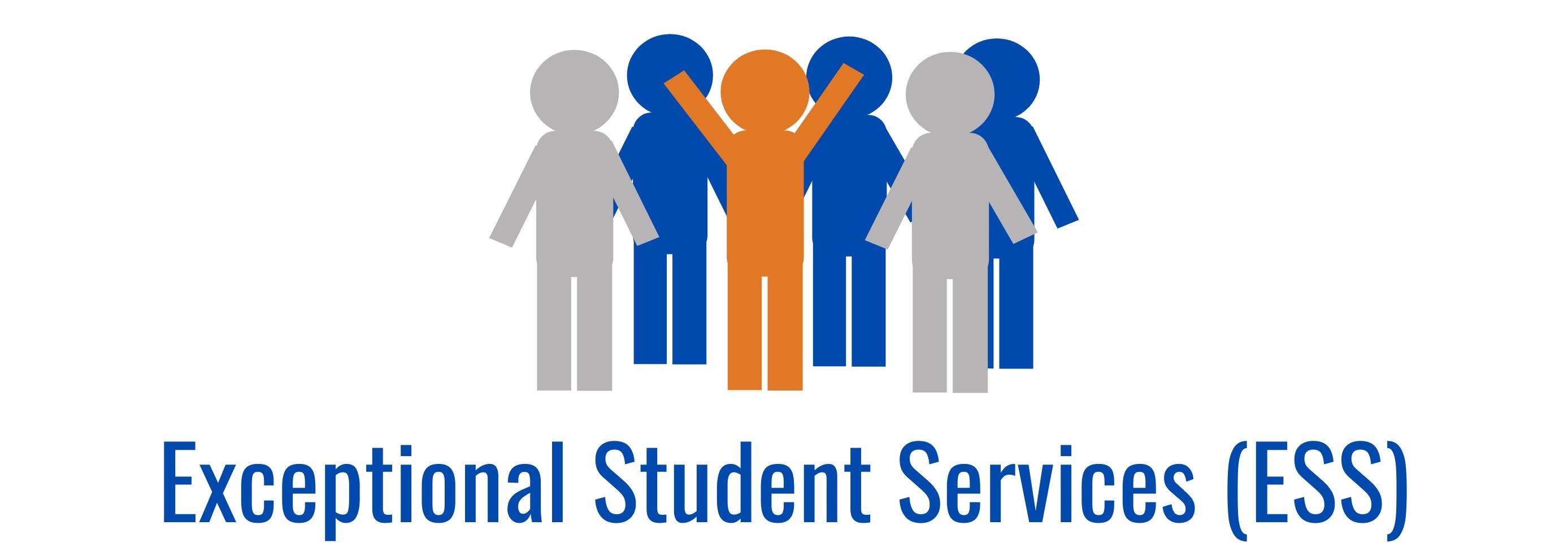colored silhouettes of people graphic Exceptional Student Services (ESS)