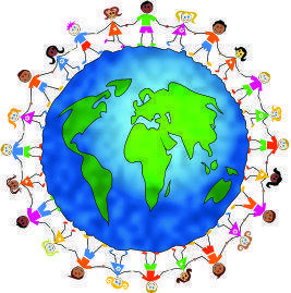 holding hands around the earth