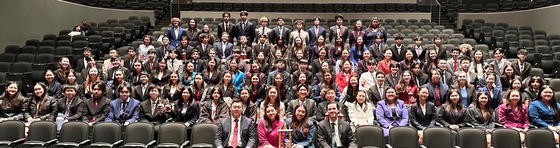 Team photo at Arcadia Perf. Arts Center