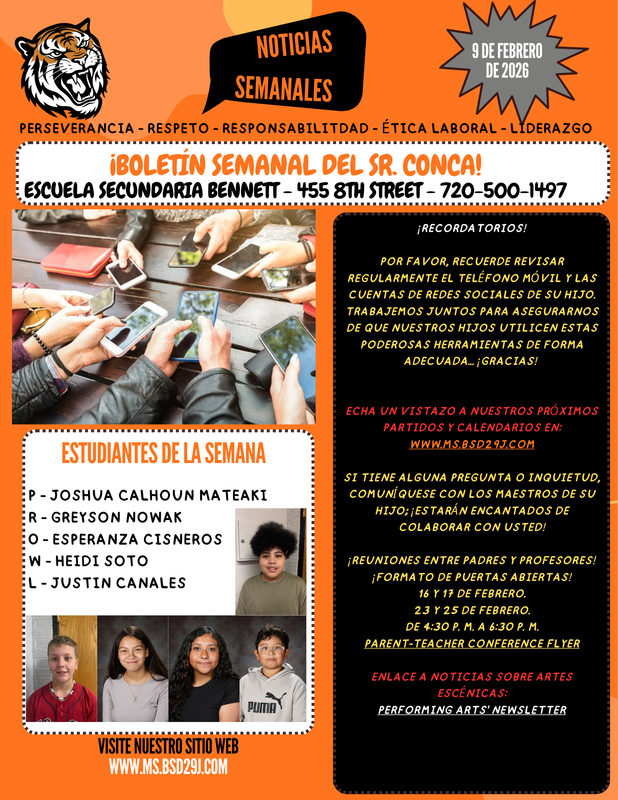 Weekly Parent Newsletter Spanish