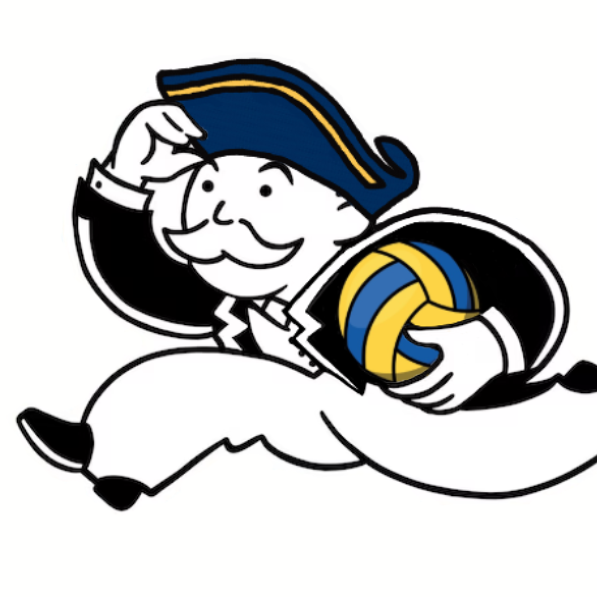 Man with volleyball