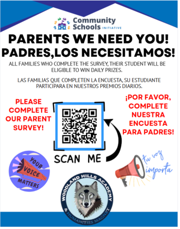 Parents: We Want Your Feedback. Please Complete Our Parent Survey