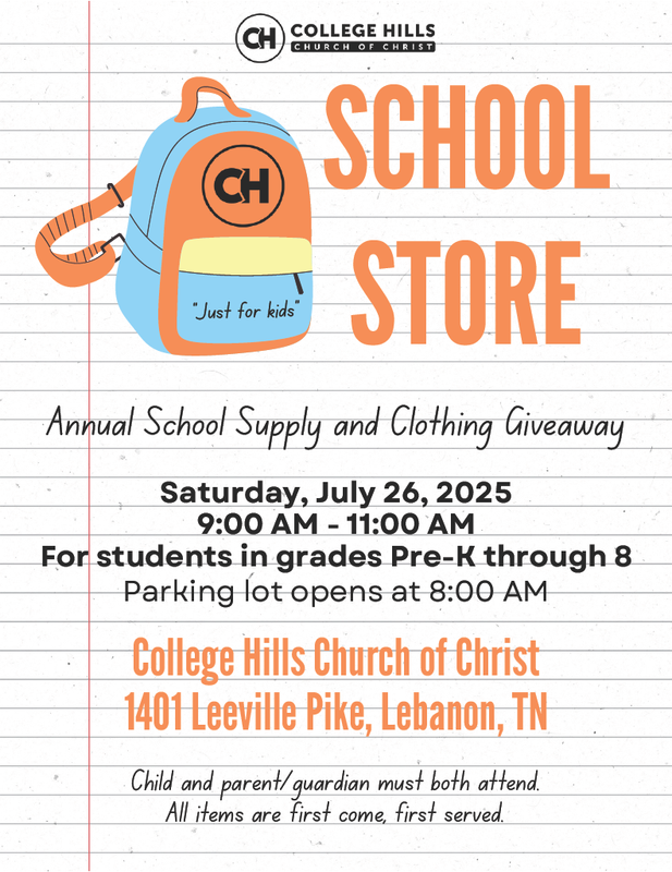 School Supply and Clothing Drive Details