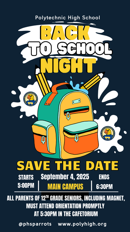 Back to School Night 9/4/25