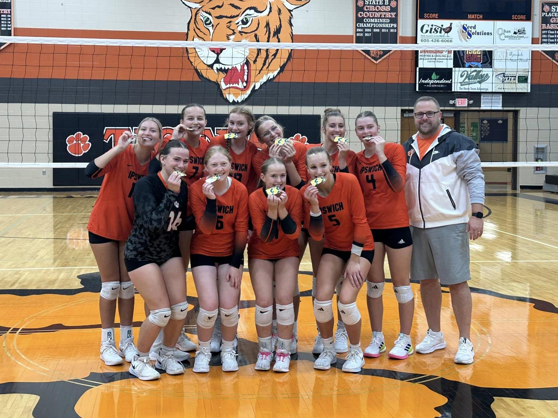 VB Girls and Coach Osborne