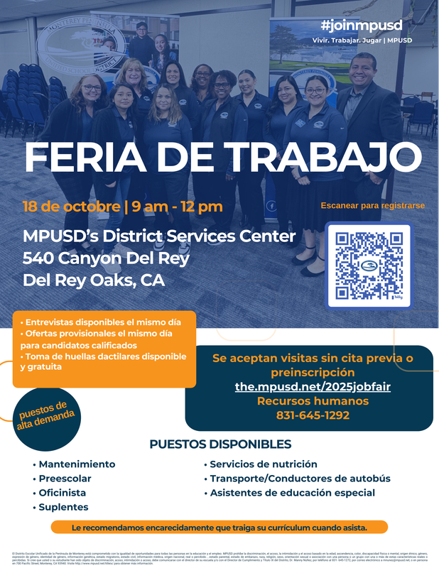 classified job fair october 18 from 9 am - 12 noon