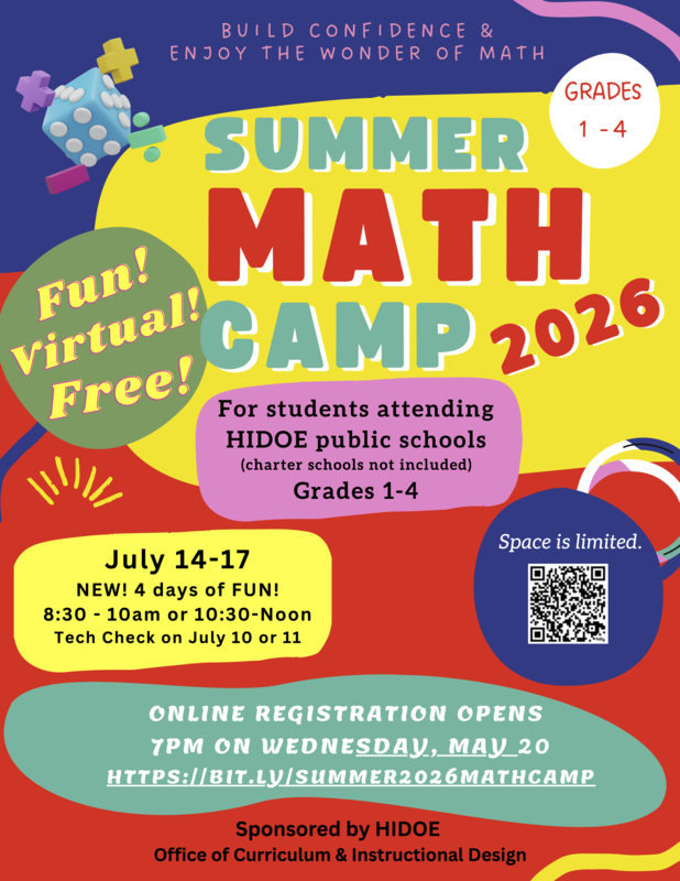 Summer Math Camp Flyer