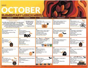 October lunch menu