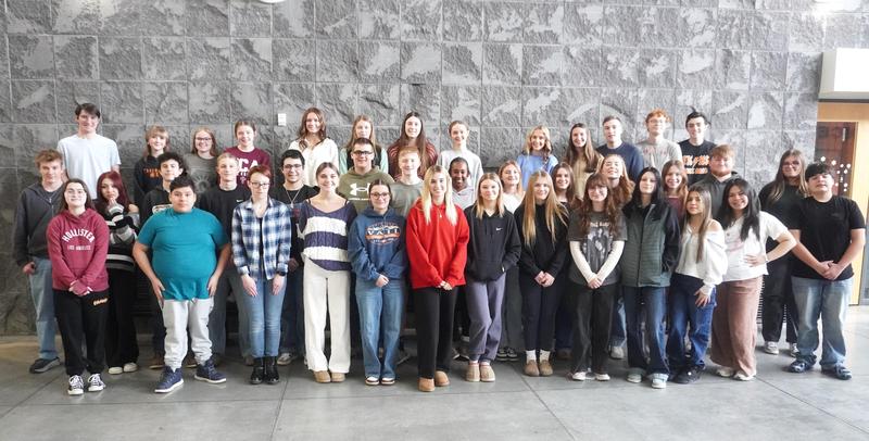 TKHS January students of the month are honored.