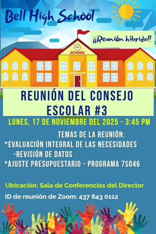 Reunión del Consejo Escolar (11/17/2025)