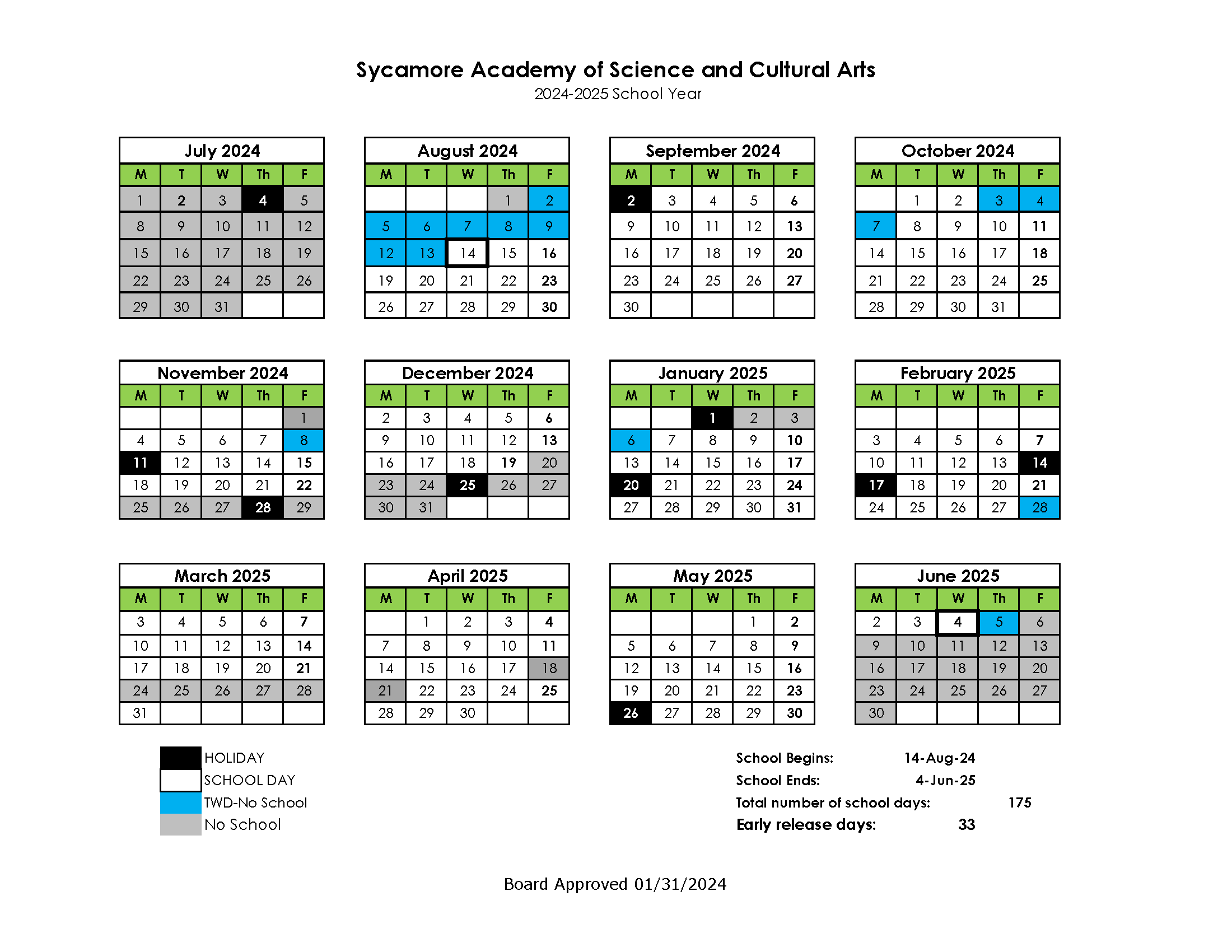 School Schedule and Calendar – INFORMATION FOR PARENTS – Sycamore Academy Wildomar
