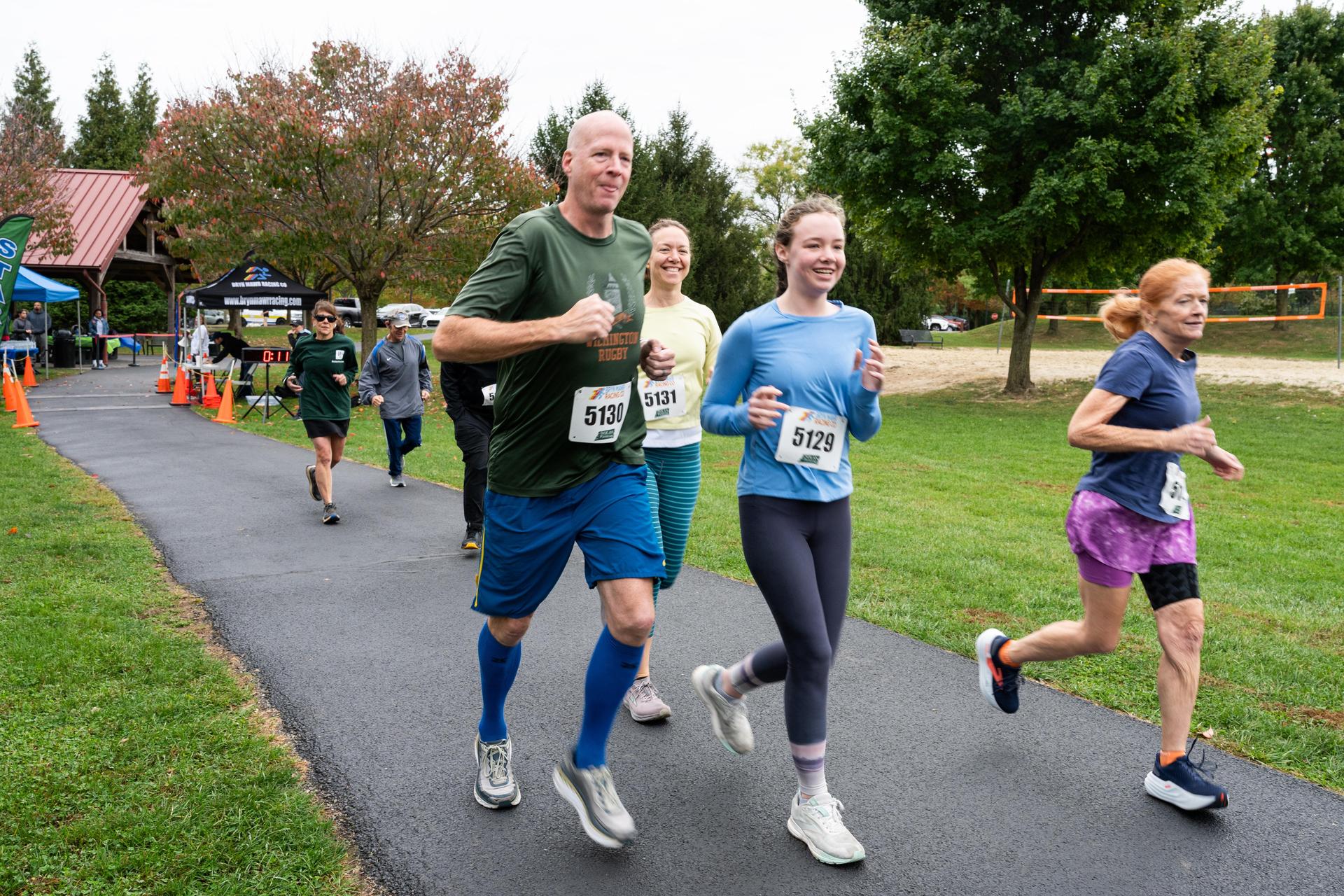 Group of runners in 5K.