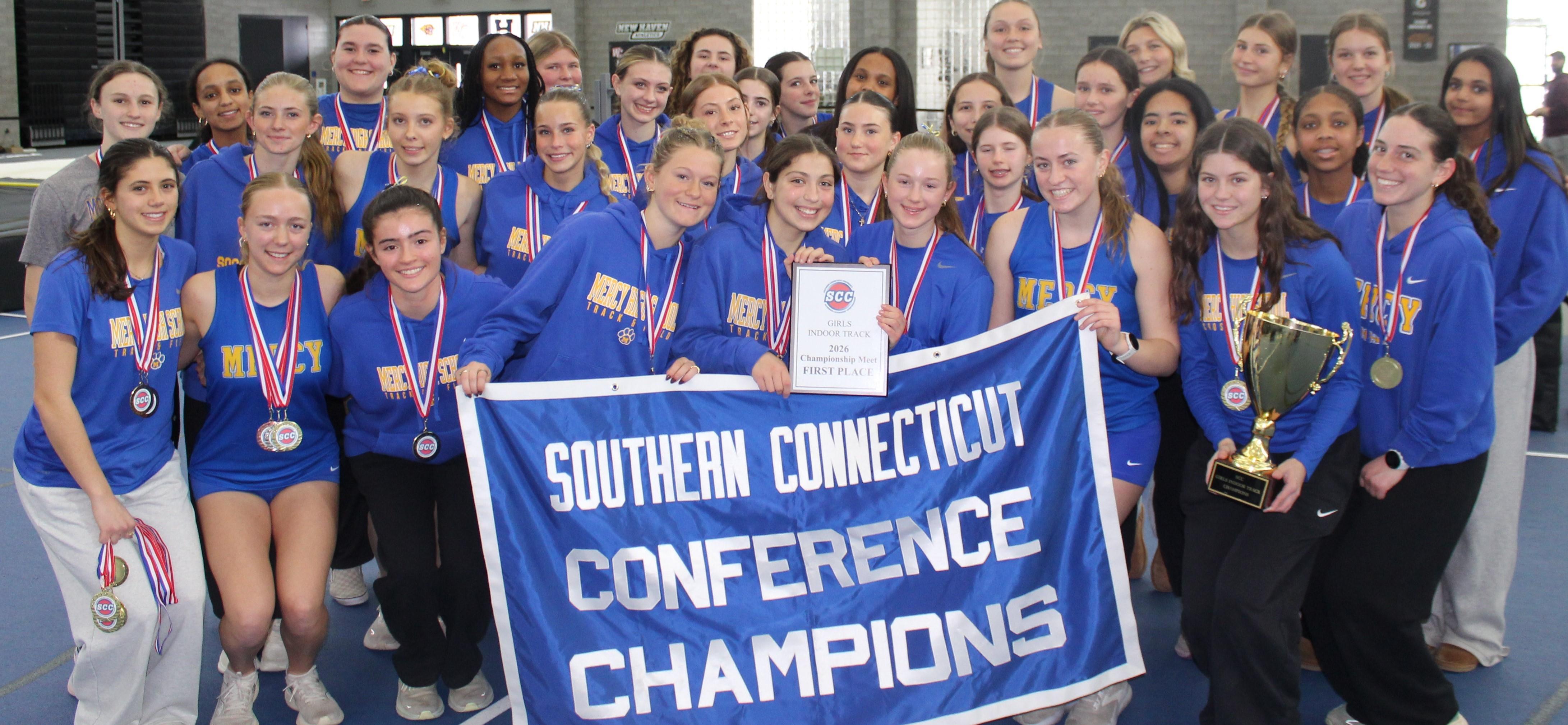 Mercy Athletes Celebrating A Championship
