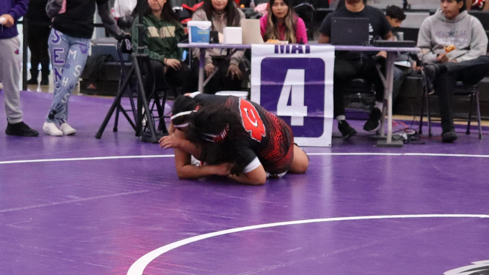 Girls wrestling at madera south