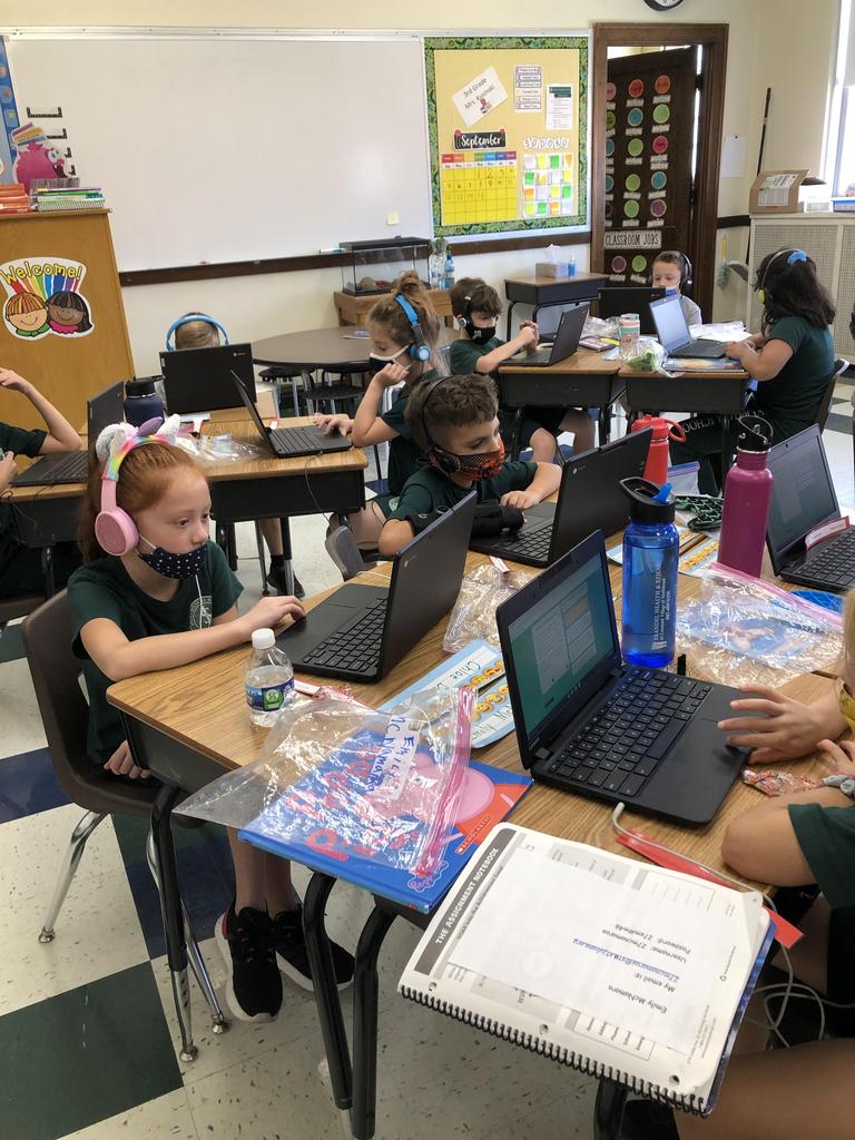 Third grade has been working hard on their i-Ready diagnostic tests.   The whole school is in the middle of the diagnostic testing period for the first trimester. The AR program is now up and running so the students are all taking their STAR test to find out their reading levels.  They will begin taking book tests later this week.