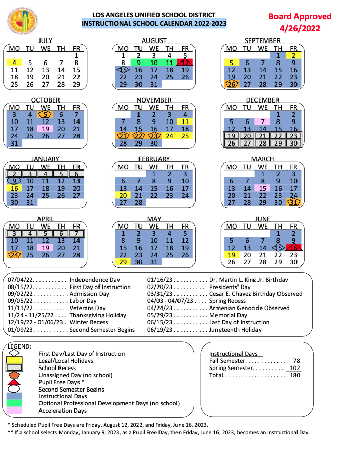 Instructional Calendar 22-23 – About Us – Alexander Hamilton Senior High School Instructional Calendar 22-23 – About Us – Alexander Hamilton Senior High School