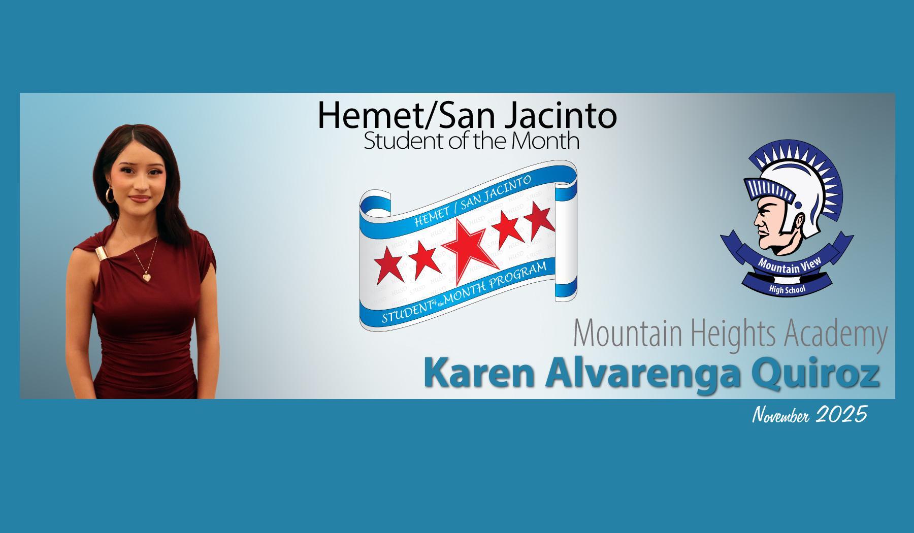 Karen Alvarenga Quiroz - November Student of the Month