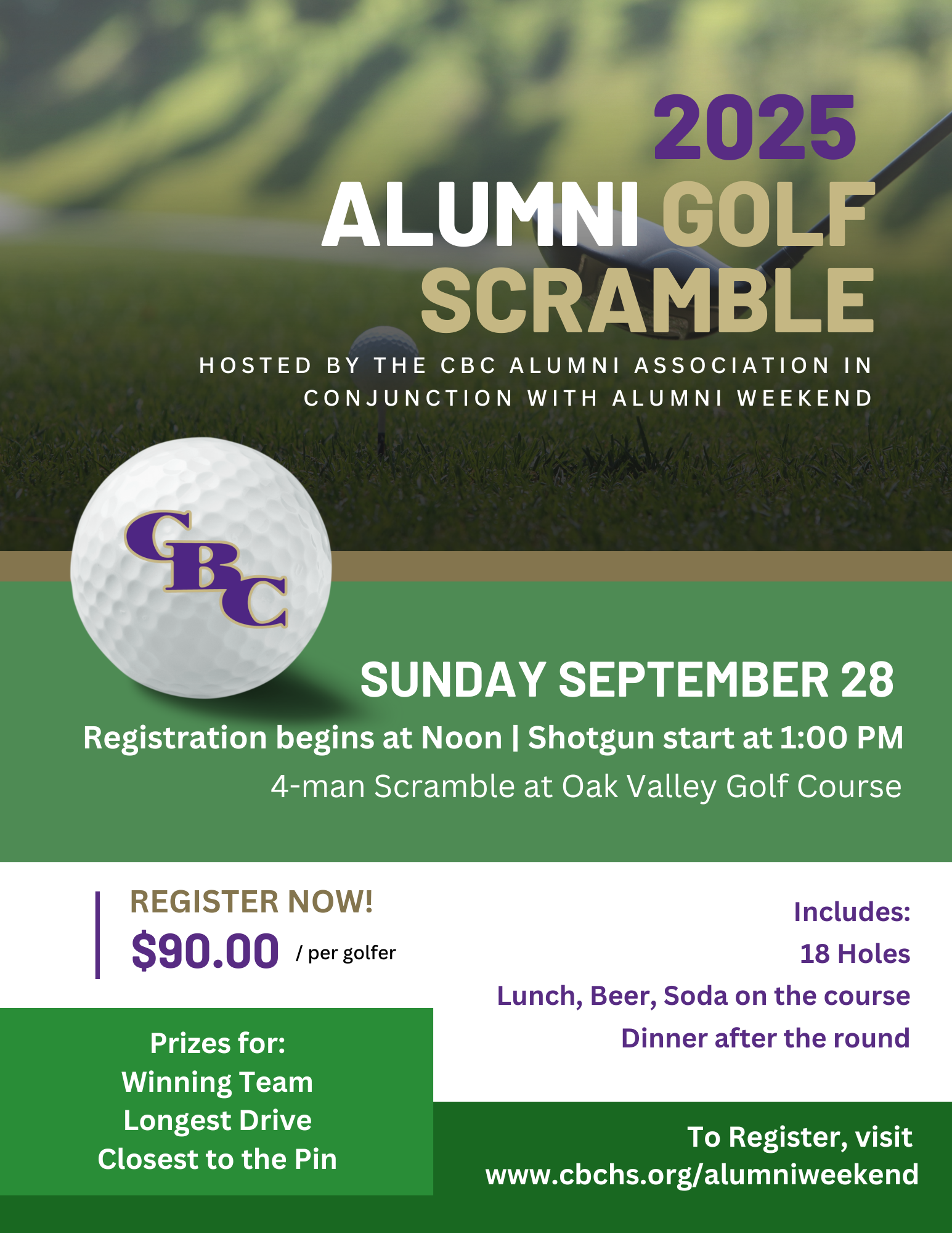 CBC Alumni Golf Scramble 2025