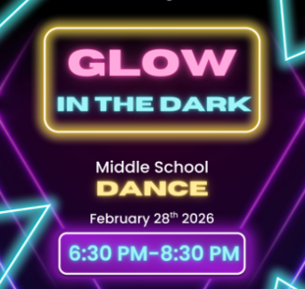Glow in the Dark Dance: a poster with neon lights