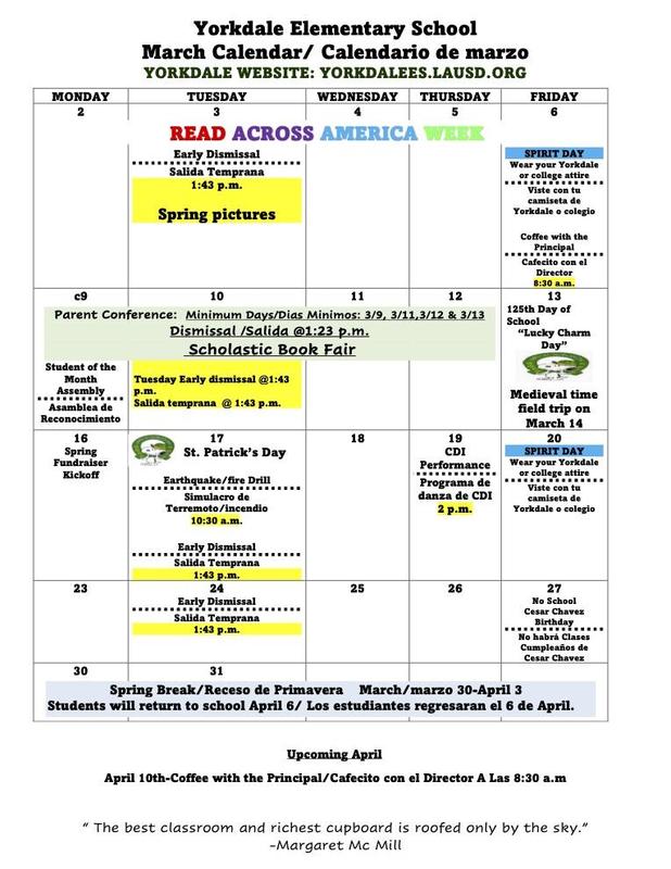 march calendar
