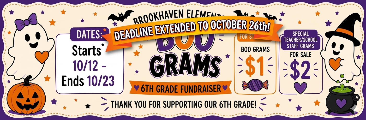 Boo Grams Deadline Extended