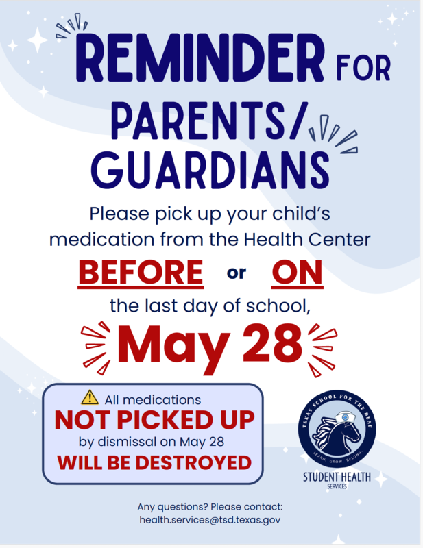 Message from TSD Health Center