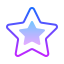 A star icon with a gradient design on a black background.