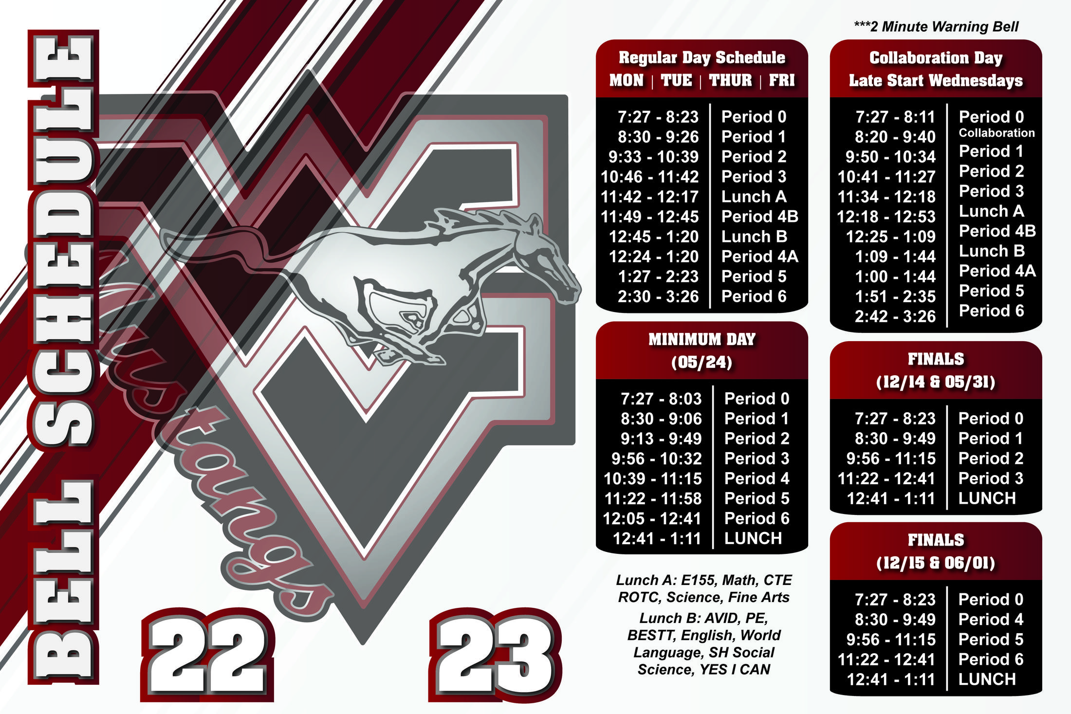 Bell Schedule Parents West Valley High School