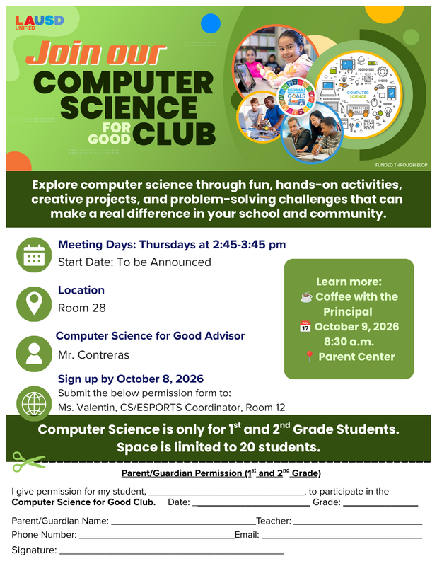 Computer Science for Good Eng