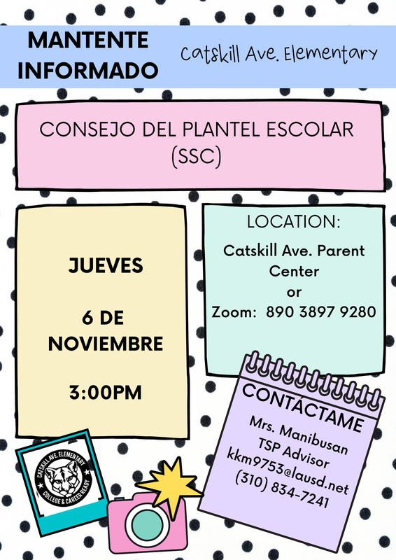 SSC Meeting Flyer Spanish