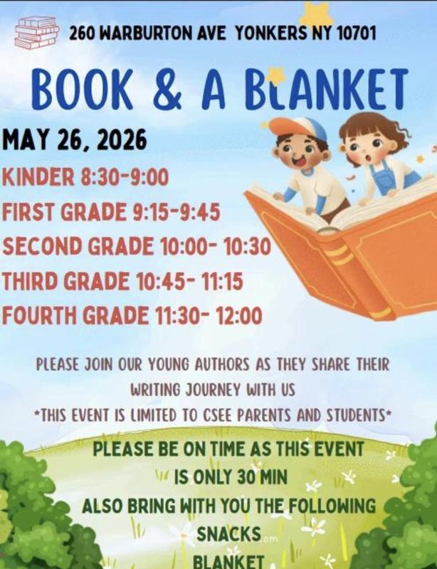 Book and Blanket May 26th
