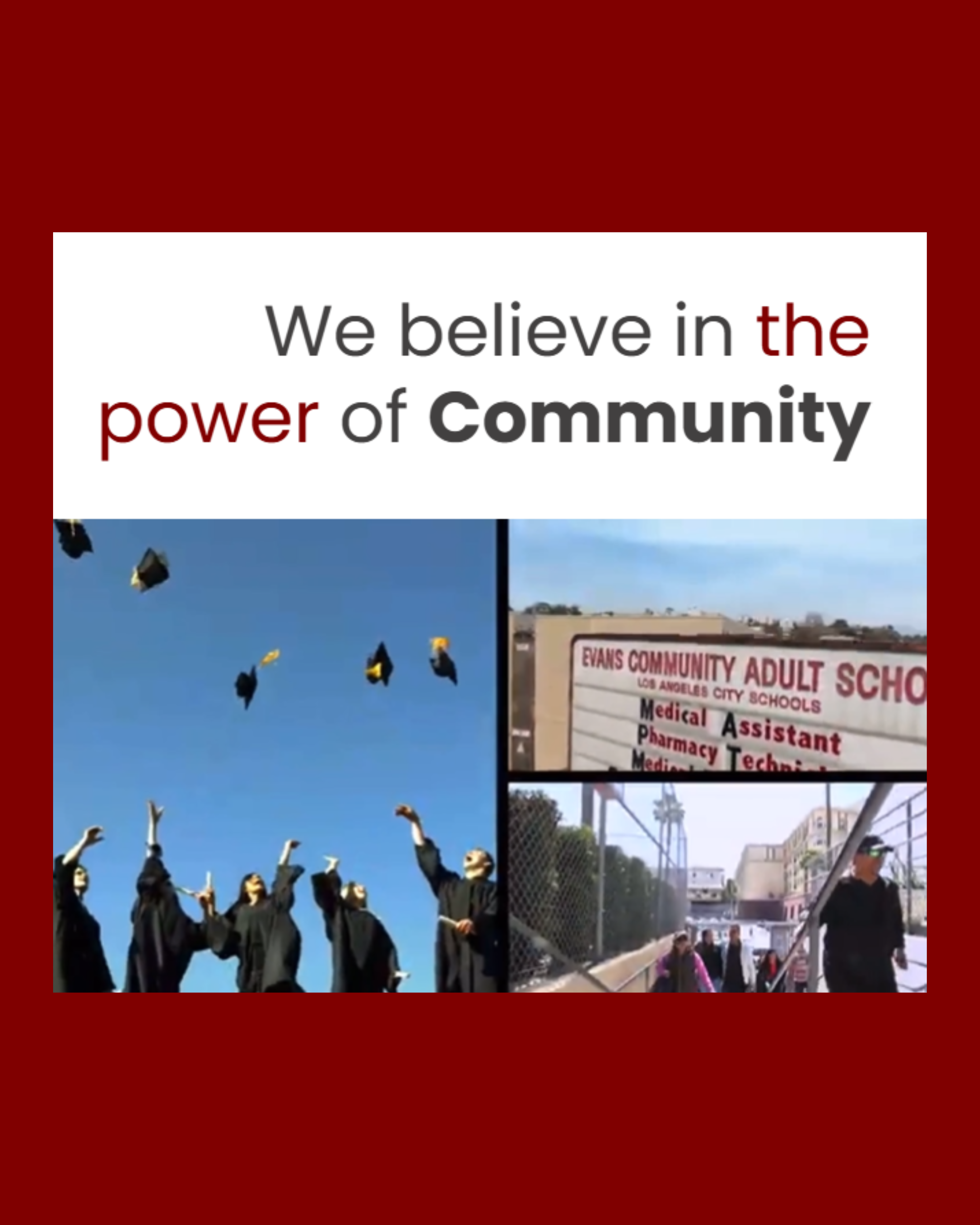 We believe in the power of Community.