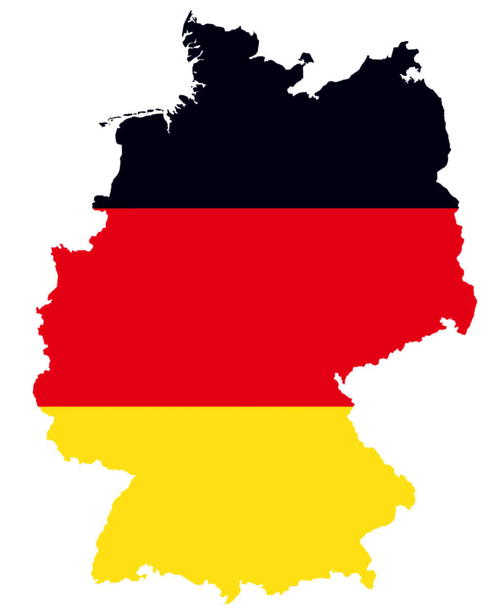 germany with german flag overlayed