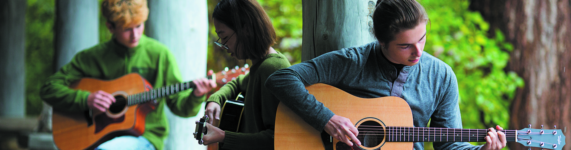 High School Students Playing Guitar