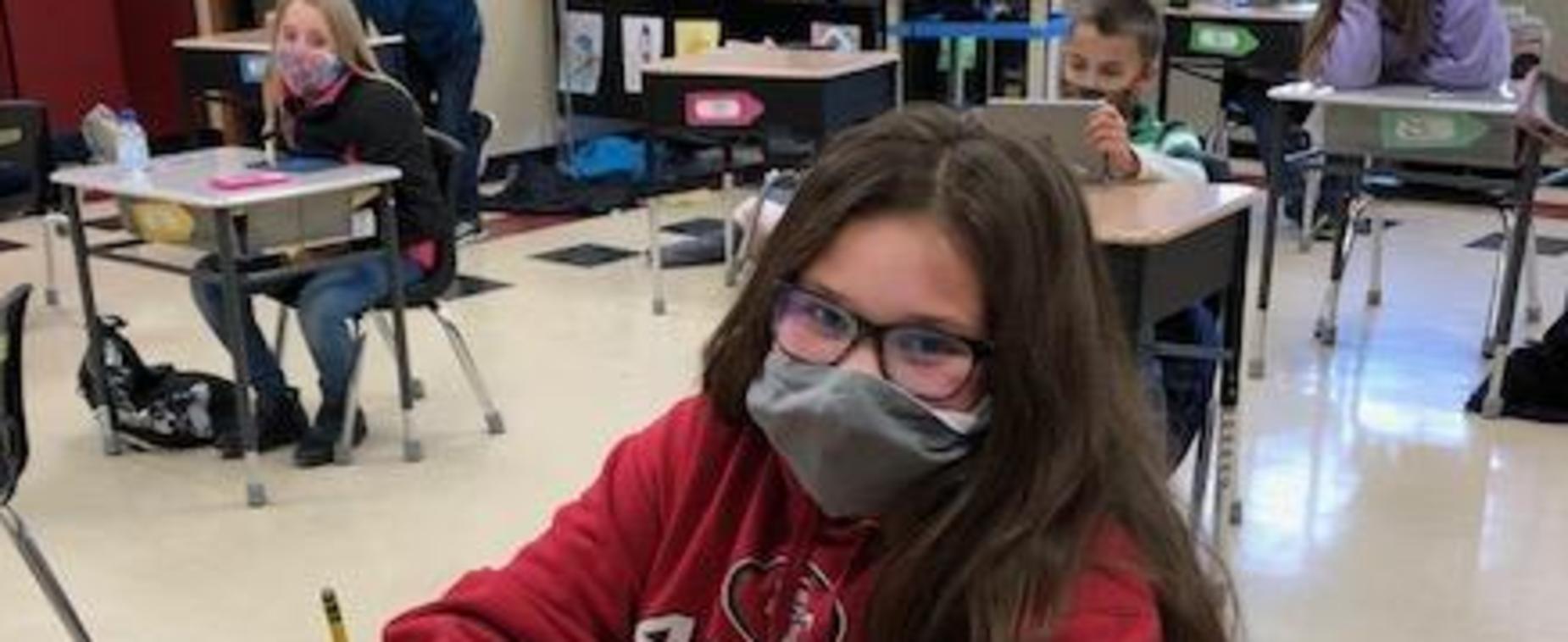 Students have done a fabulous job wearing their masks daily!
