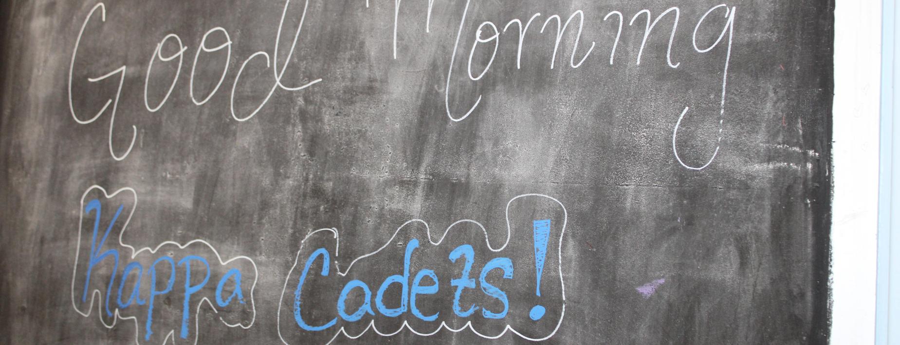 Blackboard: Good Morning Cadets