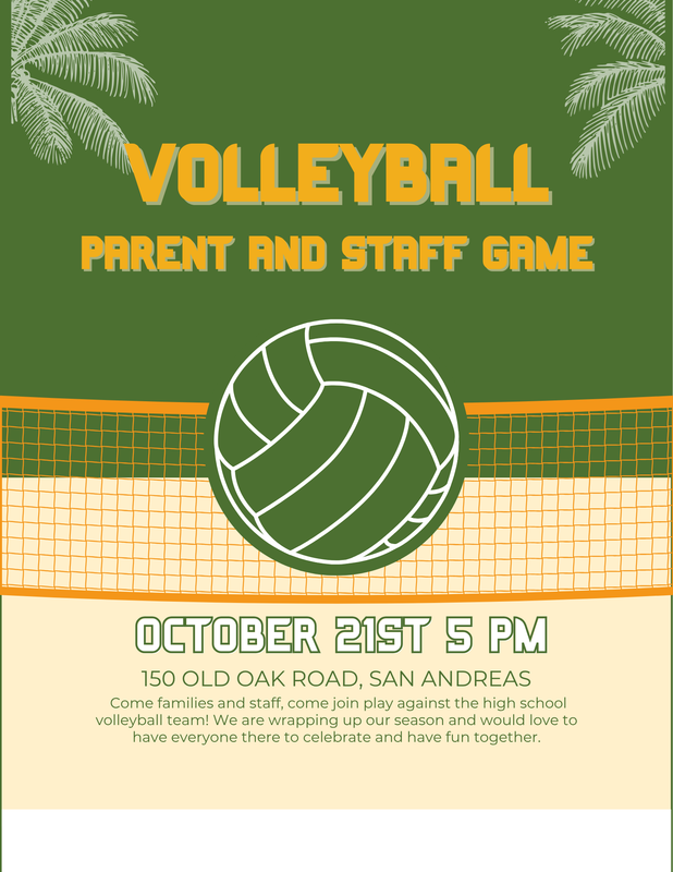 Volleyball game with staff and parents