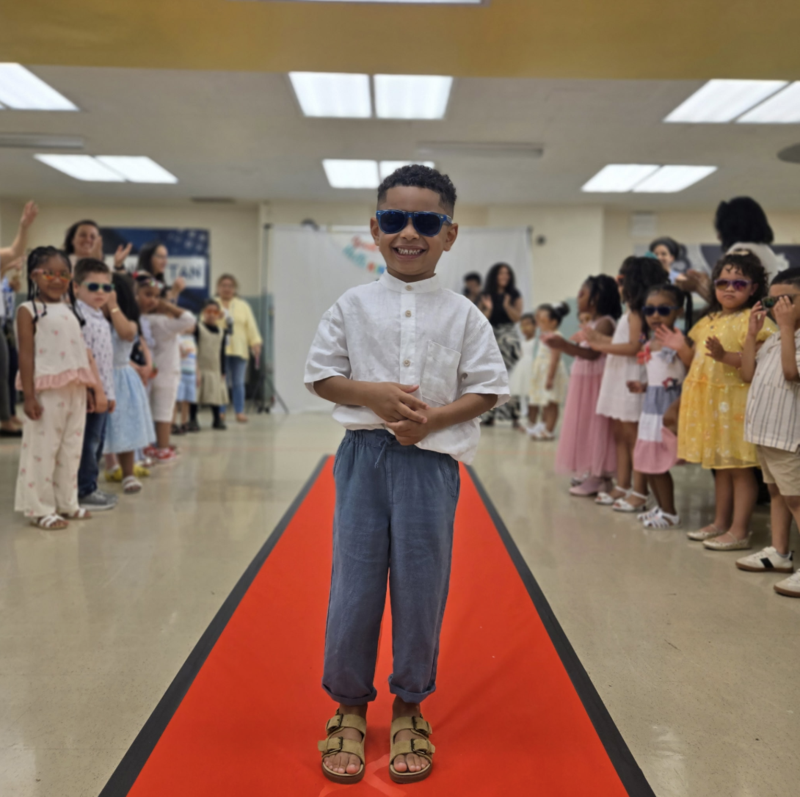 He's moving up to Kindergarten!