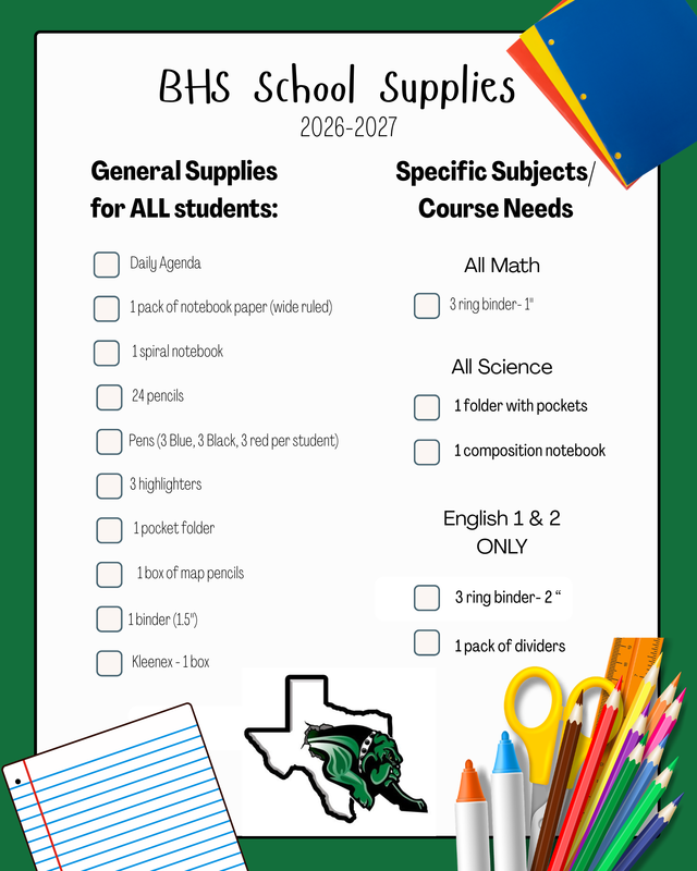 26-27 School Supply List Featured Photo