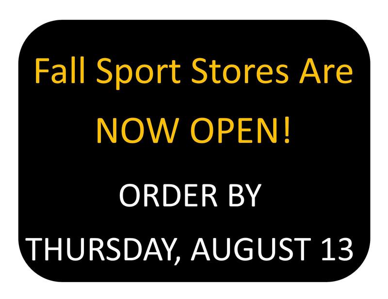 Fall sport stores are now open until Aug. 13