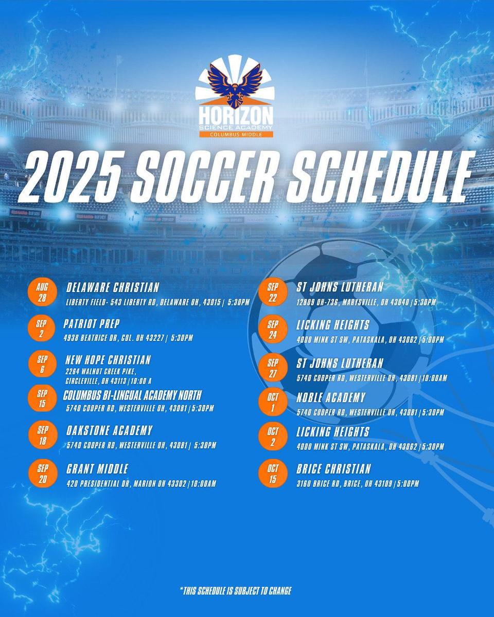Soccer Schedule
