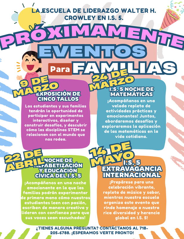 Upcoming Events Flyer (Spanish)