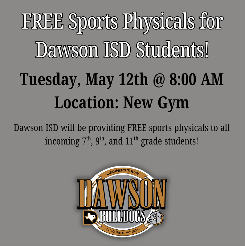 Free Sports Physicals for Dawson ISD Students Featured Photo