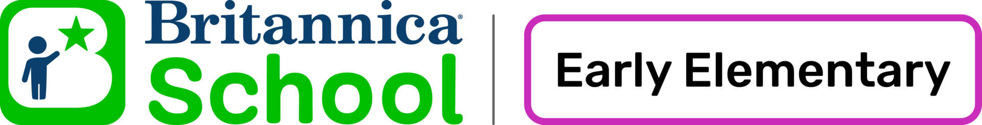 Britannica School logo for Early Elementary level with star symbol.