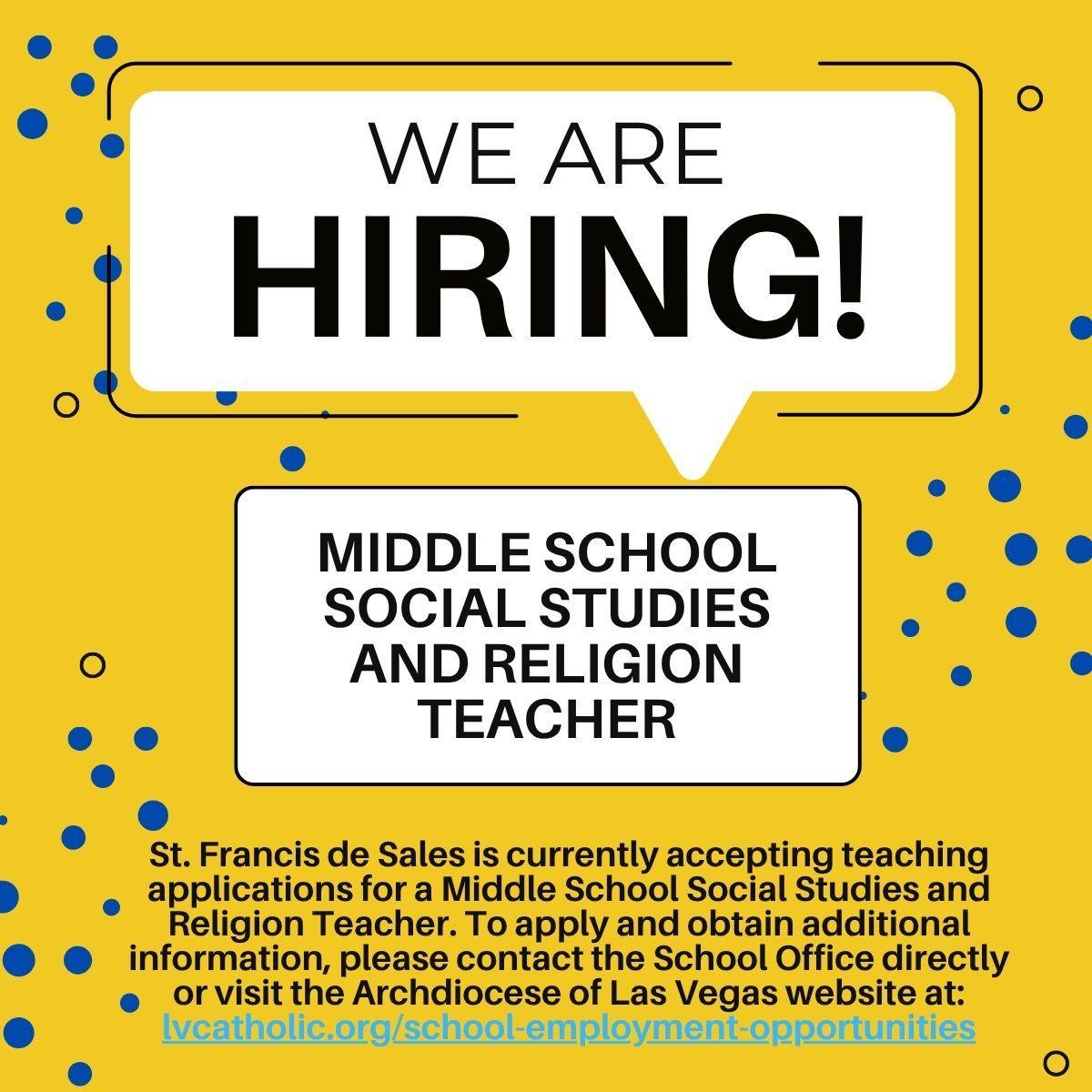Welcome to St. Francis de Sales Catholic School! Image