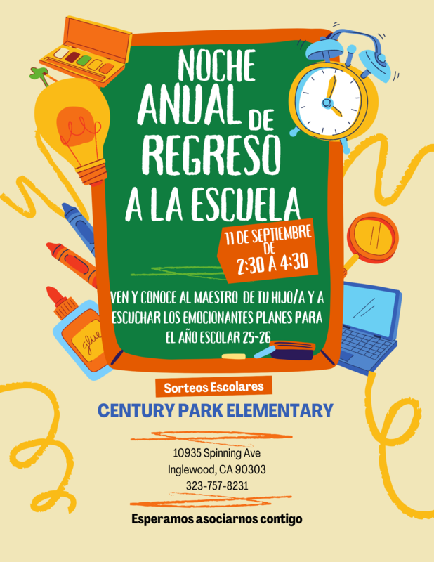 Back To School Night Flyer Spanish